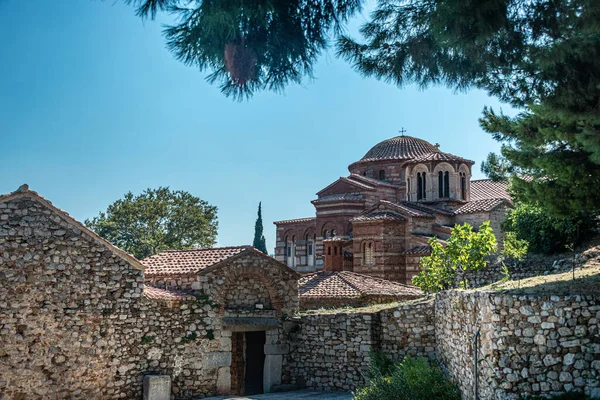 Hosios Loukas Greek Historic Walled Monastery Situated Town Distomo Boeotia — Φωτογραφία Αρχείου