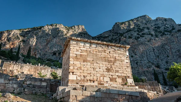 Delphi Deki Atinalı Hazine Yunanca Atinalılar Tarafından Şehirleri Vatandaşları Tarafından — Stok fotoğraf