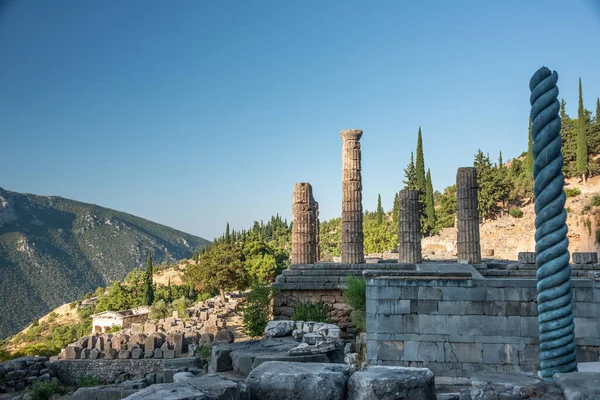 Yunanistan Delphi Kentinde Antik Tarihi Kalıntılar — Stok fotoğraf