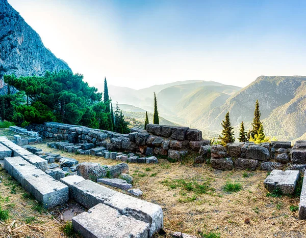 Delphi Yunanistan Nefes Kesen Sabah Manzarası — Stok fotoğraf