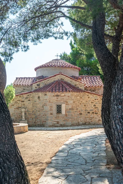 Hosios Loukas Greek Historic Walled Monastery Situated Town Distomo Boeotia Jogdíjmentes Stock Fotók