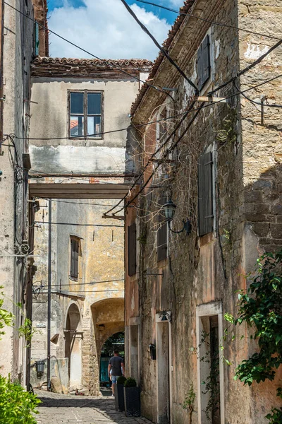 Views Impressions Little Artists Village Groznjan Istria Croatia 로열티 프리 스톡 사진