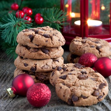 Tanımlama bilgileri ile Noel zaman kompozisyon