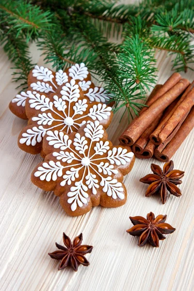 Tarjeta de regalo de Navidad con composición navideña — Foto de Stock