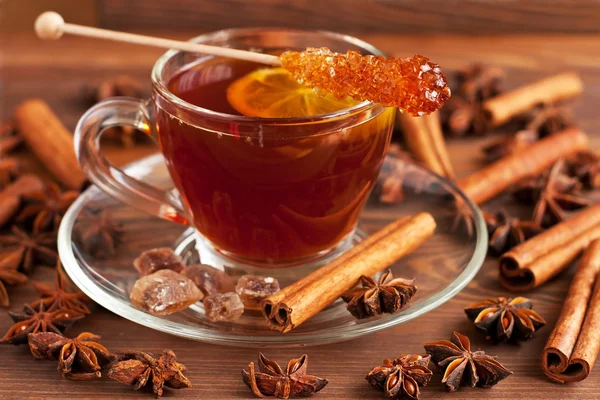 Cup of tea with lemon — Stock Photo, Image