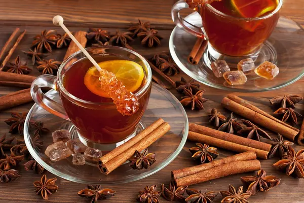 Cup of tea with lemon — Stock Photo, Image