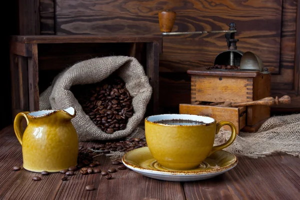 Molinillo de café con café — Foto de Stock