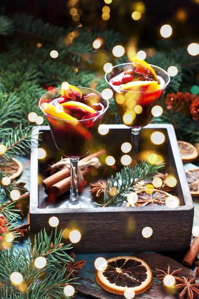 Mulled Wine Citrus Cranberry Christmas Winter Warming Beverage Royalty Free Stock Images