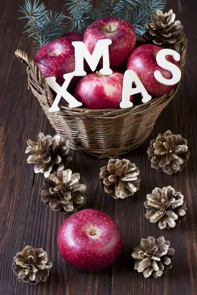 Composición con manzanas rojas — Foto de Stock