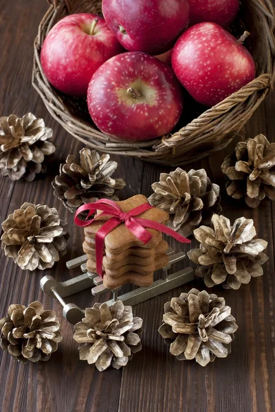 Χριστούγεννα μήλα — Φωτογραφία Αρχείου