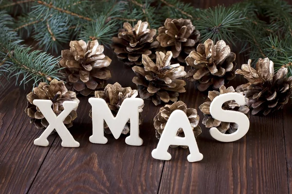 Bodegón de Navidad con símbolos brillantes —  Fotos de Stock