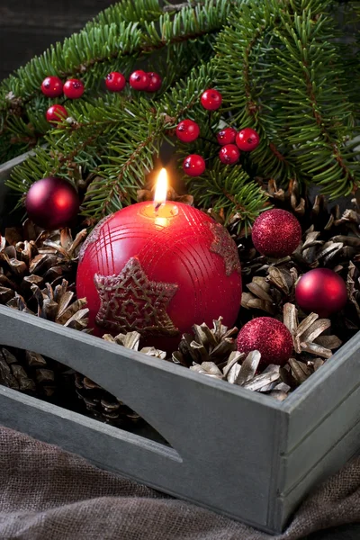 Bodegón de Navidad con símbolos brillantes —  Fotos de Stock