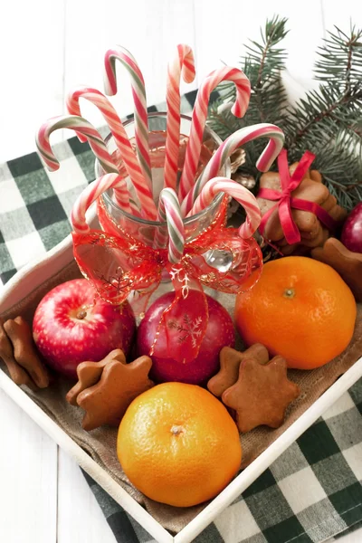 休日の装飾、クリスマスのお菓子 — ストック写真