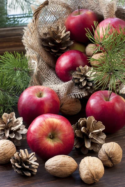 Composición con manzanas rojas — Foto de Stock