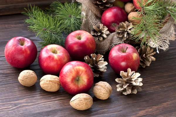 Composition with red apples — Stock Photo, Image