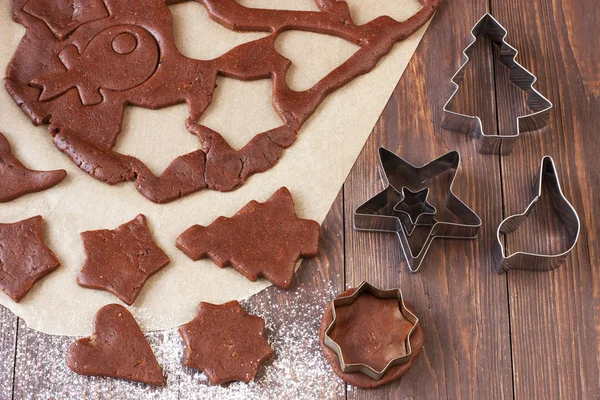 Biscotti di pan di zenzero di Natale — Foto Stock