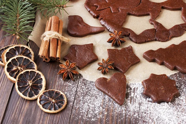 Biscuits au pain d'épice de Noël — Photo