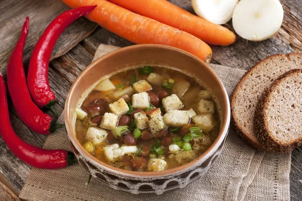 Bowl of bean soup — Stock Image Bowl of bean soup Royalty Free Stock Images