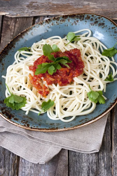 Pasta with tomato  sauce — Stock Photo, Image