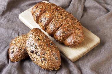 Taze çavdar somun ekmek, rustik tarzı