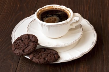 kurabiye ve kahve ile natürmort