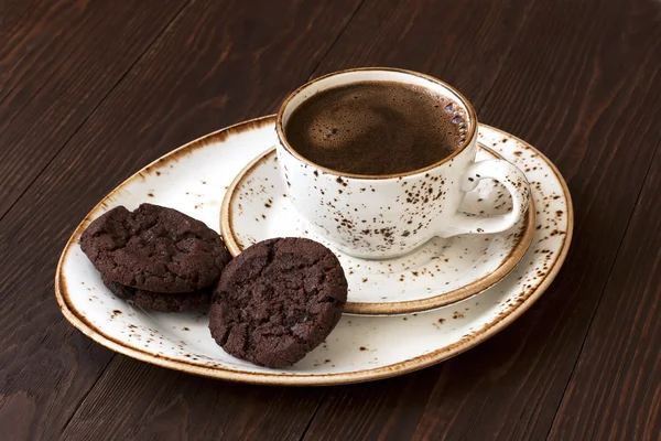 Café da manhã com café e biscoitos — Fotografia de Stock
