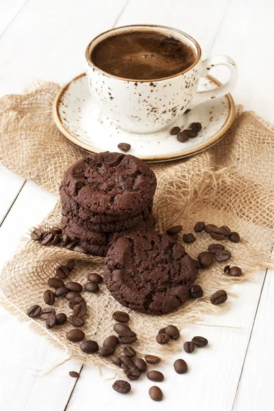 Stillleben mit Plätzchen und Kaffee — Stockfoto