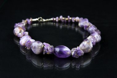 Beautiful amethyst  beads clipart