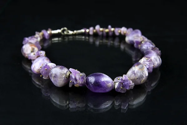 Beautiful amethyst  beads — Stock Photo, Image