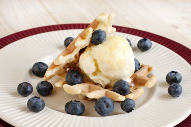 Belçika ile dondurma waffle