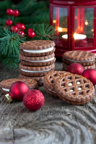 Christmas time composition with cookies — Stock Photo, Image