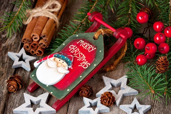 Natal ainda vida com símbolos brilhantes — Fotografia de Stock