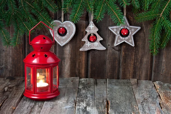 Bodegón de Navidad con símbolos brillantes — Foto de Stock