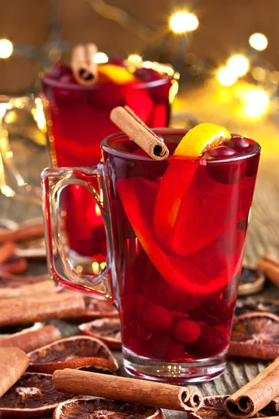 Winter  hot drink with spices — Stock Photo, Image