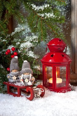 Tatil dekorasyon ile Noel kompozisyon