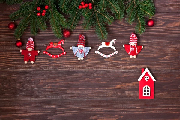 Tarjeta de regalo de Navidad con composición navideña — Foto de Stock