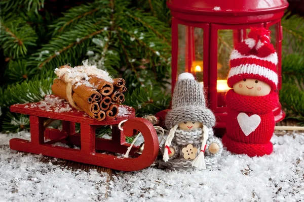 Christmas still life with bright symbols — Stock Photo, Image