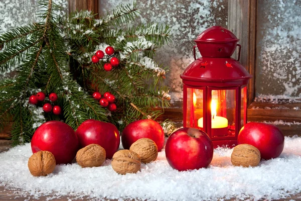 Christmas composition with holiday decoration — Stock Photo, Image