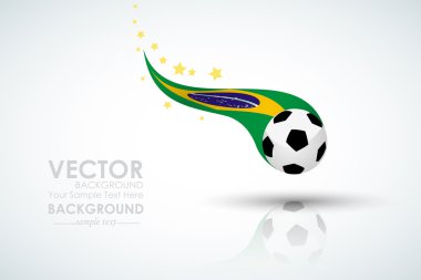 Brezilya bayrağı futbol topu