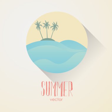 Logo yaz tropikal arka plan