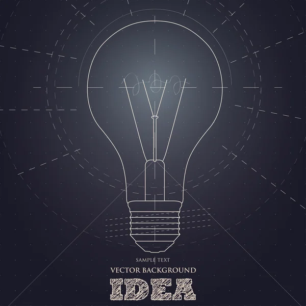 Business idea concept -  bulb. — Stock Vector