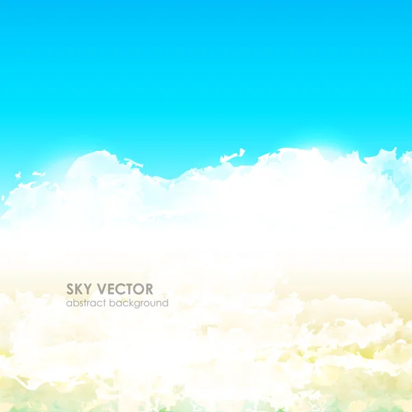Grunge akvarell himmel bakgrund — Stock vektor