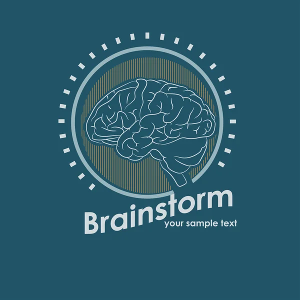 Retro design brainstormen achtergrond — Stockvector