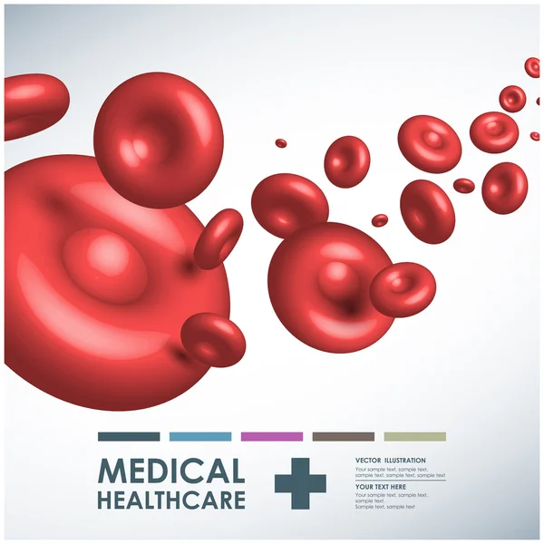 Red blood medical background. — Stock Vector