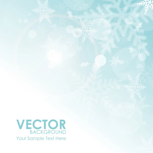 Snow winter Christmas background — Stock Vector