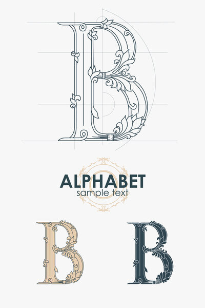 curly calligraphic letter