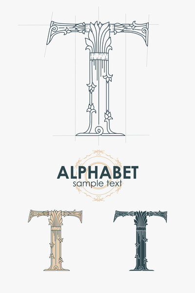 curly calligraphic letter