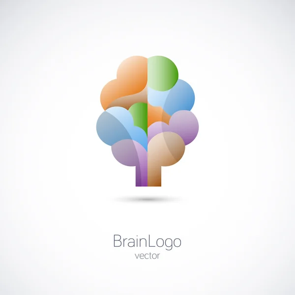 Logo couleur cerveau — Image vectorielle