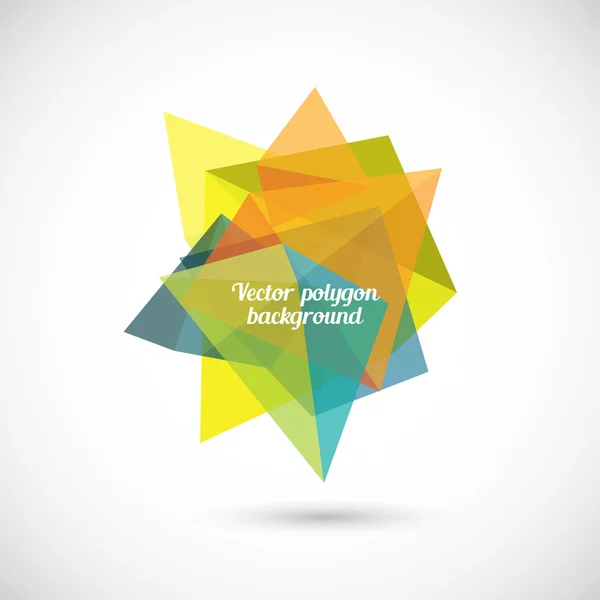 Logo del triangolo poligonale a colori — Vettoriale Stock