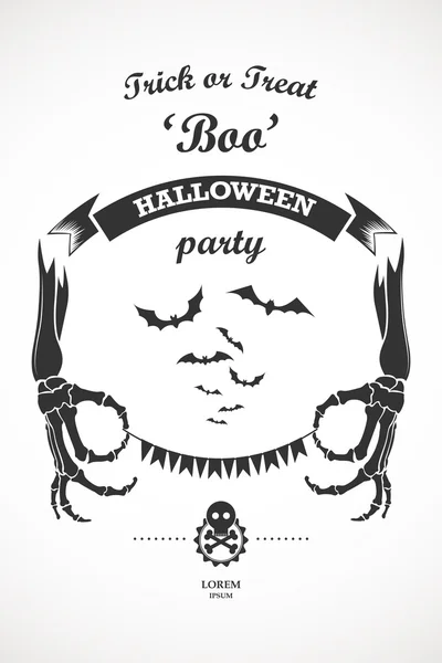 Halloween party kort Stockillustration